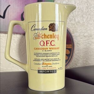 Vintage Schenley Canadian Whisky Pitcher